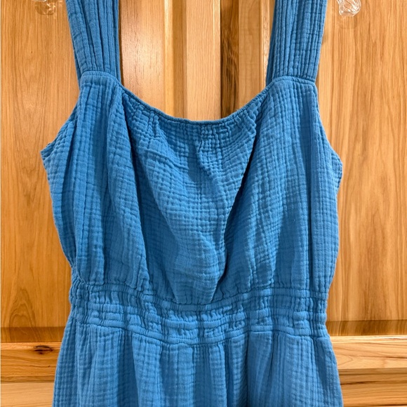 Michael Stars Josephine Blue Sleeveless Cotton Gauze Mini Above the Knee Dress - Picture 4 of 14